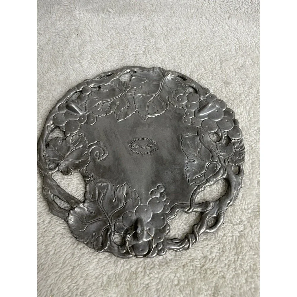 Vintage Arthur Court 2000 Grape Leaves Trivet / Wall Hanging 8 